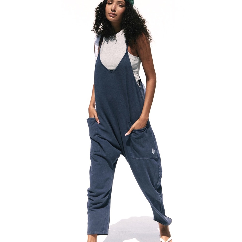 Free People - Sz XL - hot shot onesie in navy blue